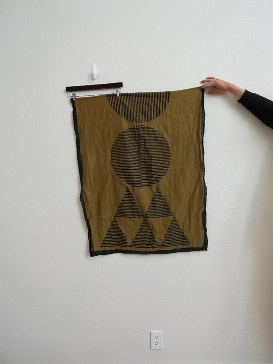 Block Shop Textiles Accessories - Block Shop Olive Green Cotton Scarf